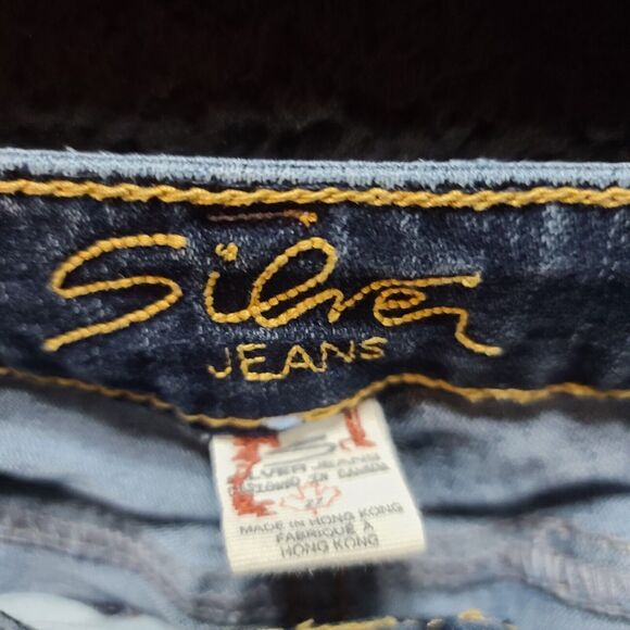 Silver Jeans Womens Jeans Blue Size 27/33 Cotton Blend Aiko Button Zip Closure - Picture 5 of 12